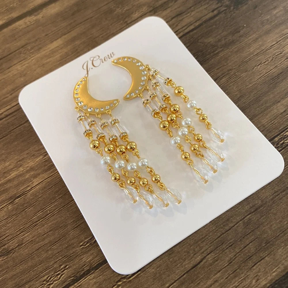 J. Crew Franchi Moon Pearl Earrings - Picture 7 of 12